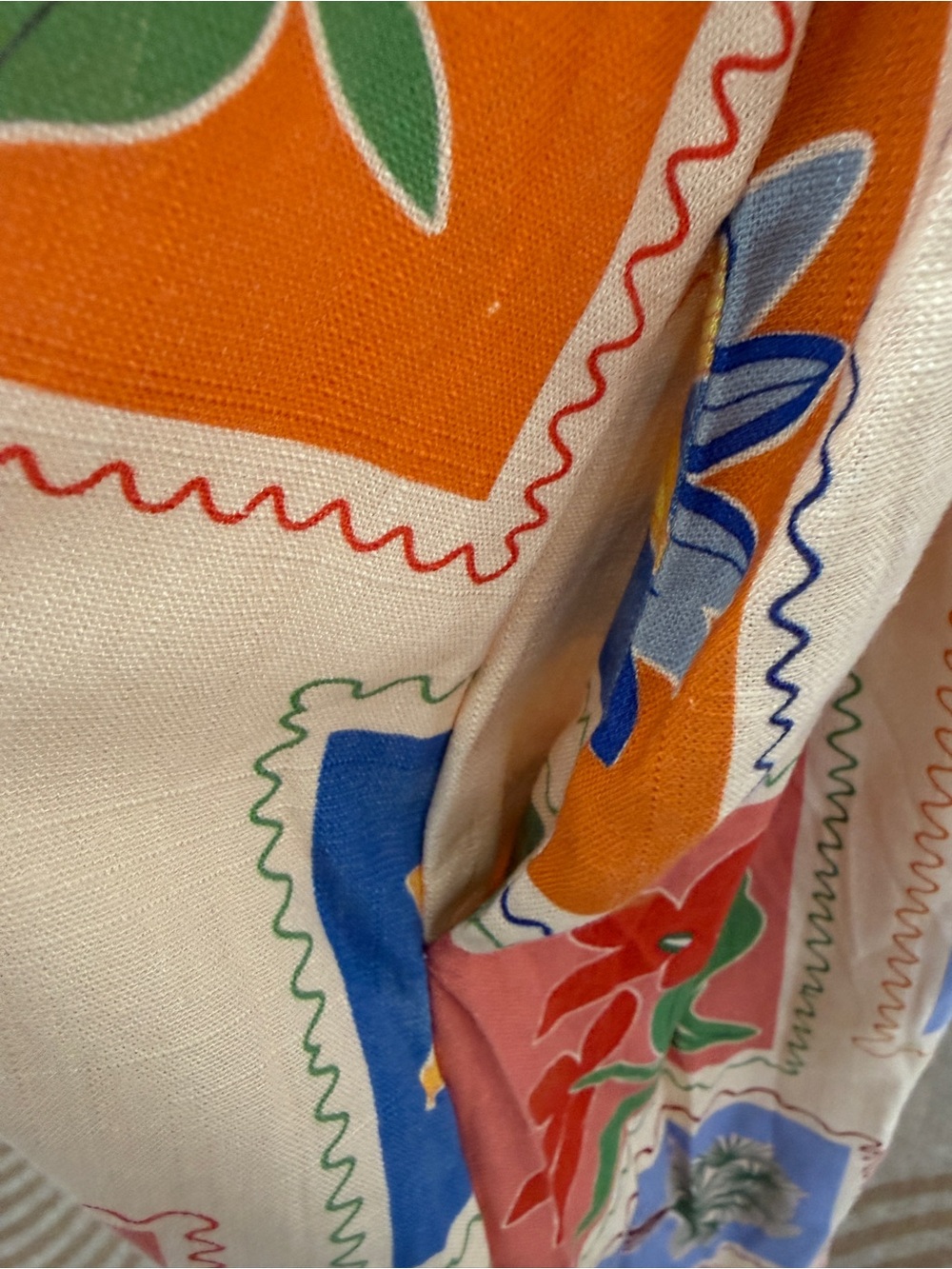 Peach Floral Patchwork Maxi Dress - Picture 8 of 9